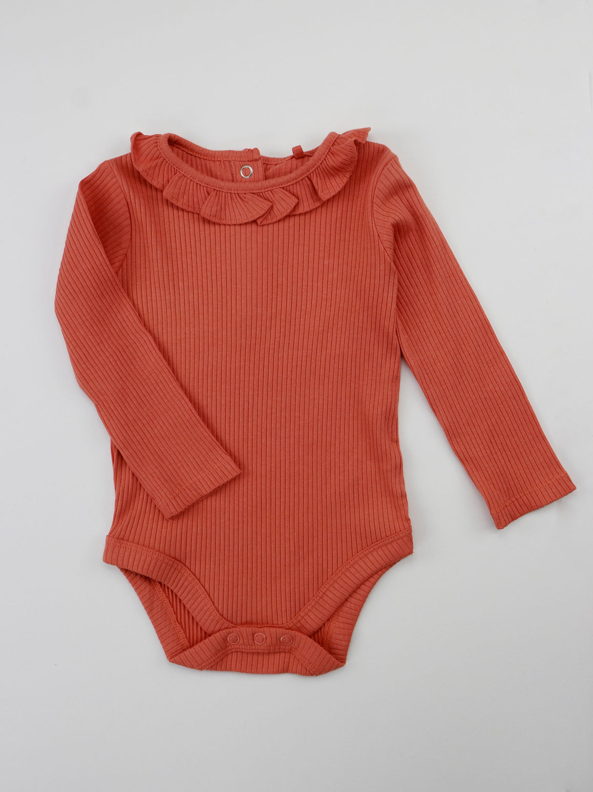 Image for Kids Girl Ribbed Bodysuit ,Orange