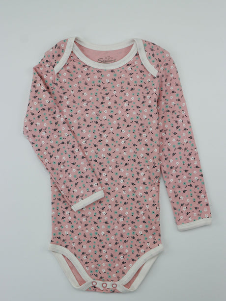 Image for Kids Girl Floral Bodysuit,Light Pink