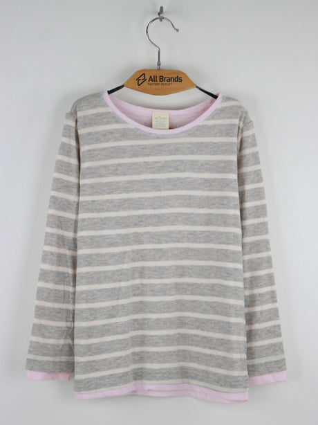 Image for Kids Girl Striped Casual Top,Grey