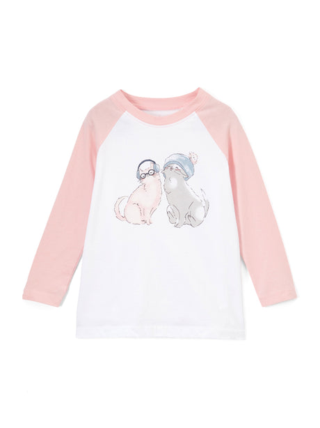 Image for Kids Girl Graphic Printed Top,White/Pink