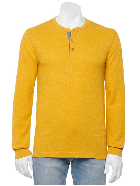 Image for Men's Ribbed Casual Shirt,Mustard