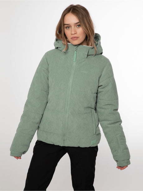 Image for Women's Ribbed Puffer Jacket,Green