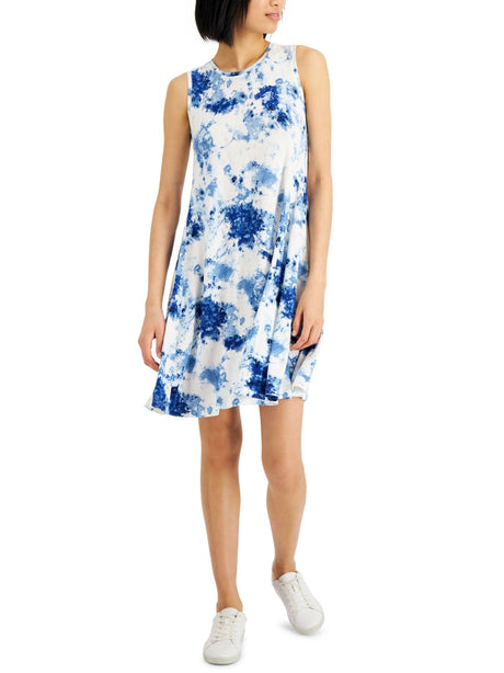 Image for Women's Washed Sleevless Short Dress,White