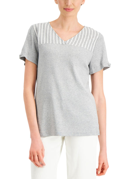 Image for Women's Color Block Top,Grey