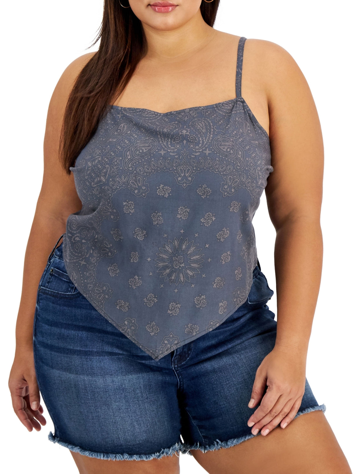 Image for Women's Open Back Graphic Printed Top,Dark Grey