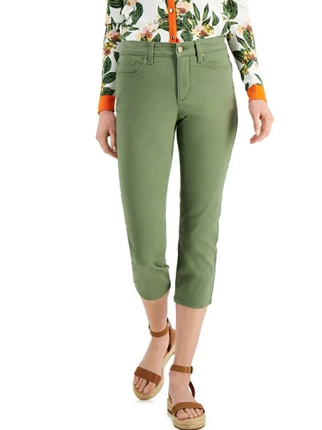 Image for Women's Plain Solid Denim Jeans,Green