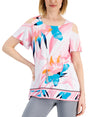 Image for Women's Floral Washed Top,Multi