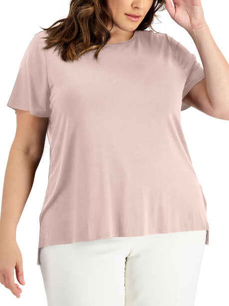 Image for Women's Plain Solid Top,Light Pink
