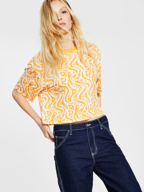 Image for Women's Graphic Printed Top,Orange