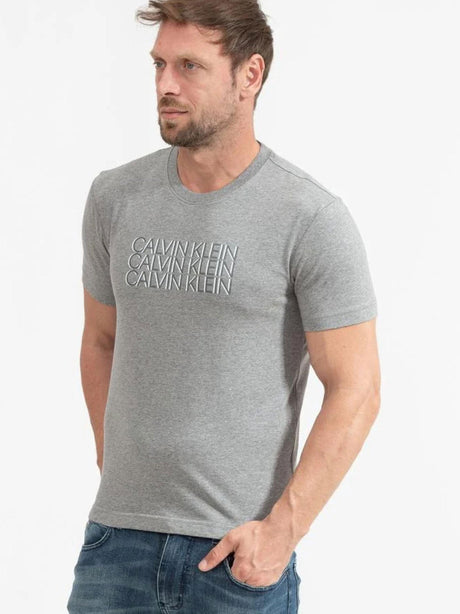 Image for Men's Brand Logo Graphic Printed Casual Shirt,Grey