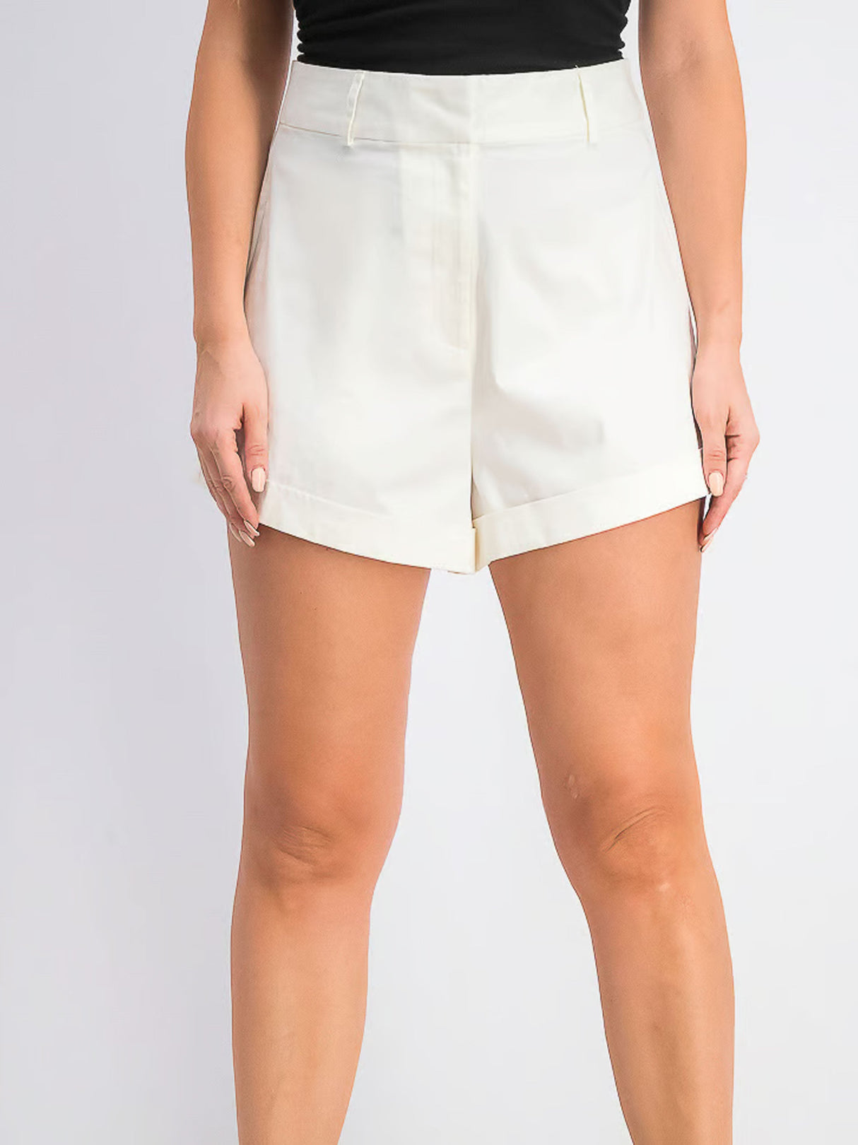 Image for Women's Plain Solid Short,Off White