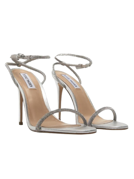Image for Women's Rhinestone High Heel Sandals,Silver