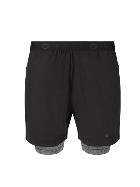 Image for Men's Plain Solid Elastic Waistband Sport Short,Black