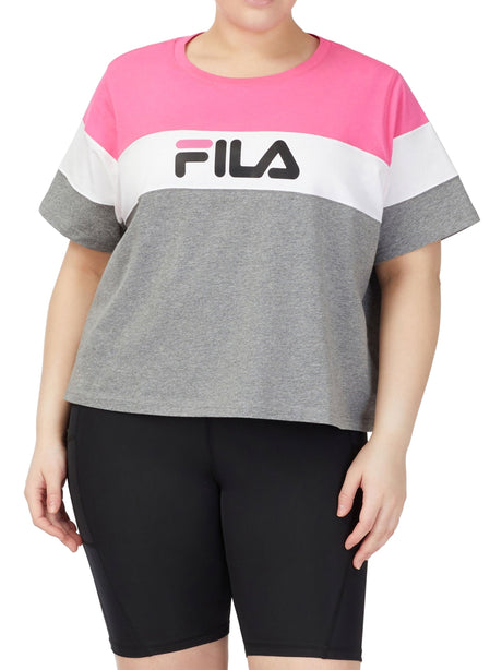 Image for Women's Color Block Brand Logo Printed Sport Top,Multi