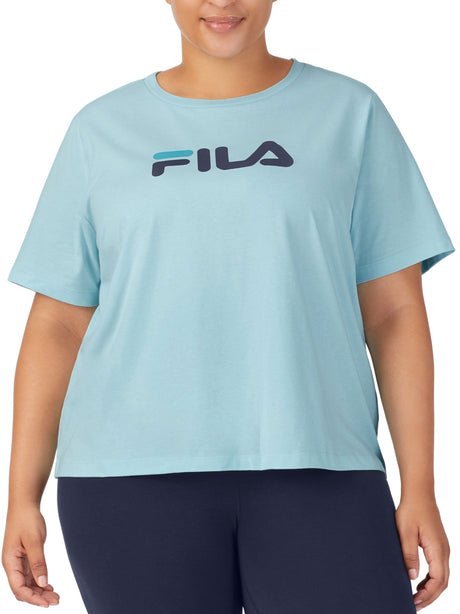 Image for Women's Brand Logo Printed Sport Top,Light Blue