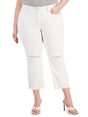 Image for Women's Ripped Denim Jeans,White