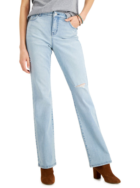 Image for Women's Little Ripped Jeans,Light Blue