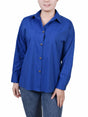 Image for Women's Plain Solid Button Closure Shirt,Blue