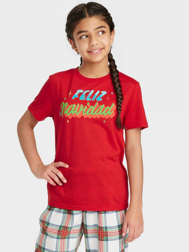 Image for kids Girl Graphic print Short Sleeve Sleepwear Top,Red