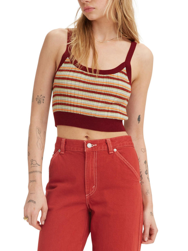 Image for Women's Striped Crop Top,Multi