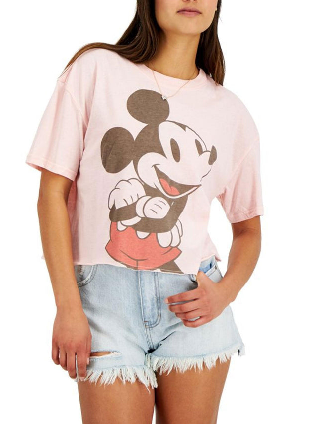 Image for Women's Mickey Mouse Graphic Print Casual Top,Pink