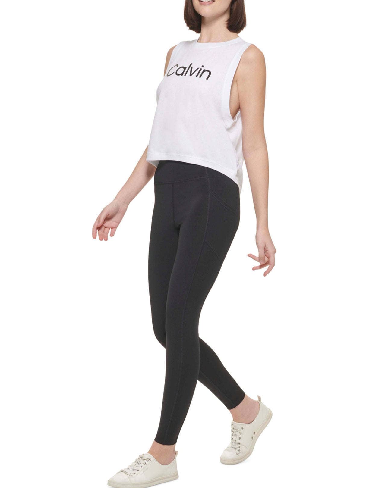 Women's Brand Logo Printed Sport Top,White – All Brands Factory Outlet