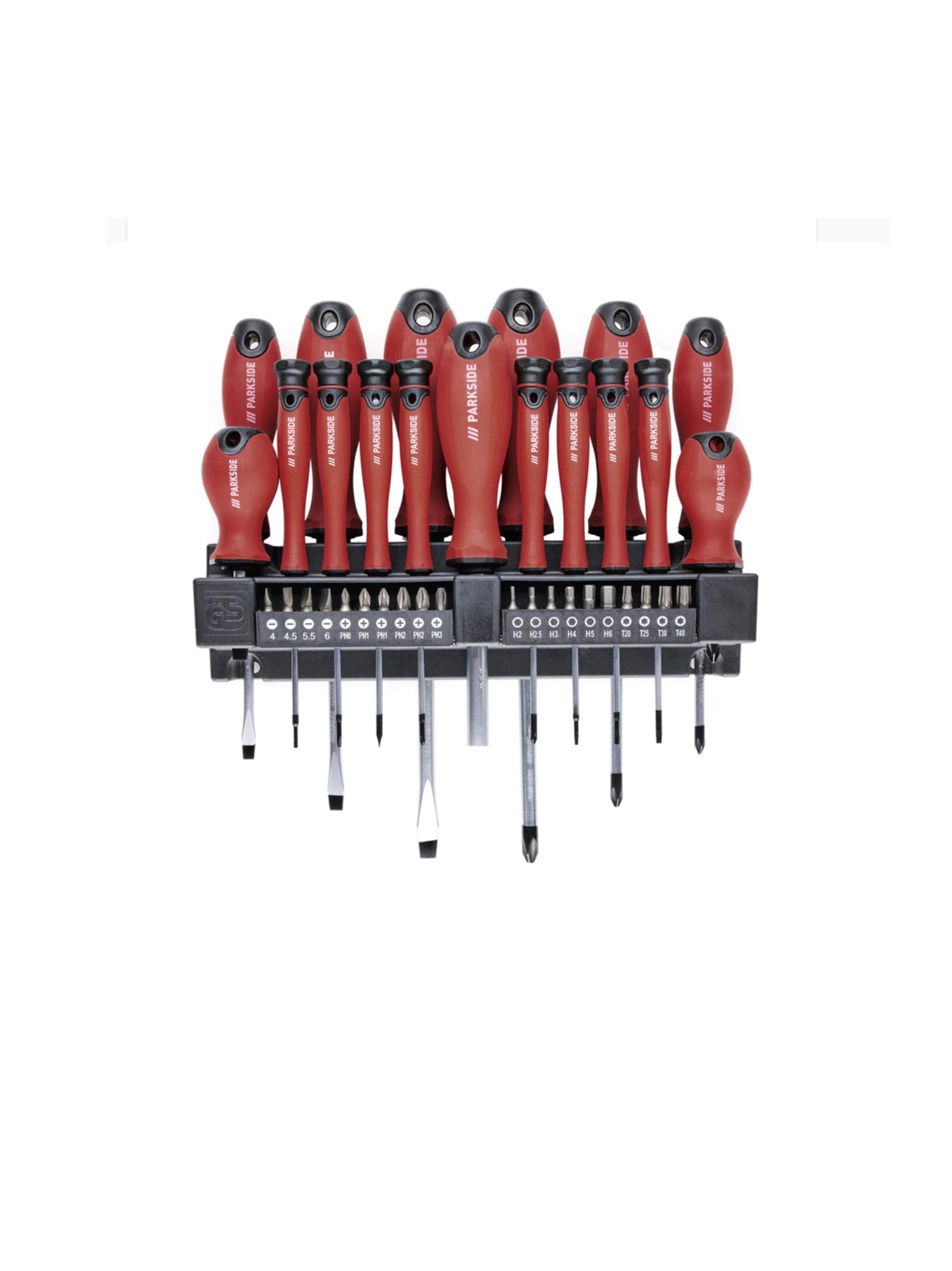 Parkside Screwdriver & Bit Set 37-Piece Set With Wall Holder – All Brands Factory Outlet