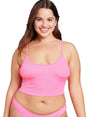 Image for Women's Ribbed Bikini Top,Pink