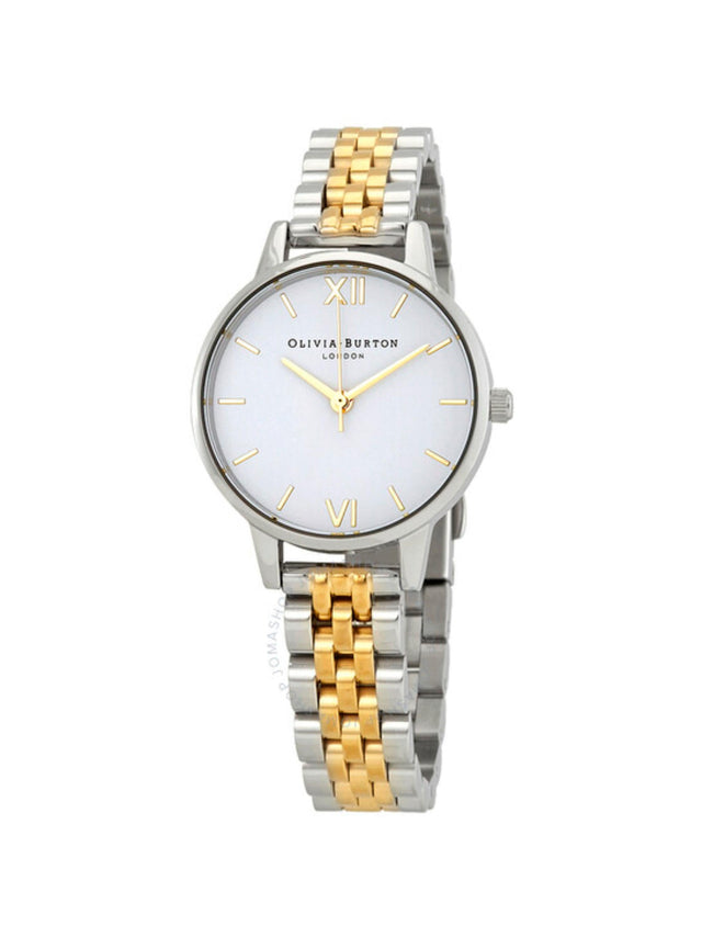 Image for White Dial Ladies Silver And Gold-Tone Watch