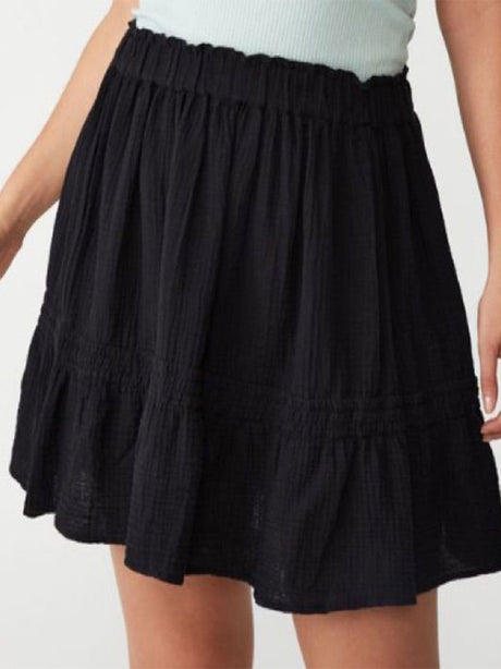 Image for Women's Curve Frill Mini Skirt,Black