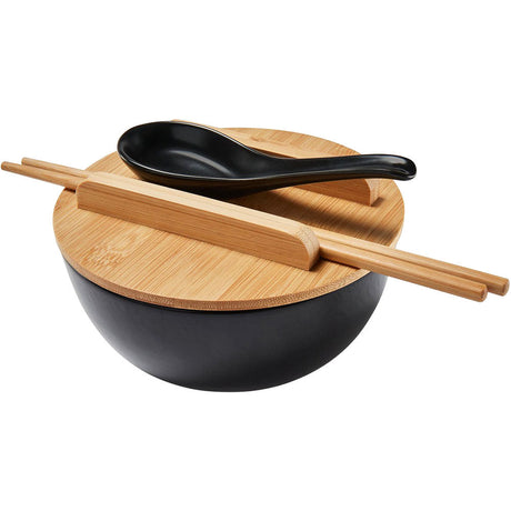 Bamboo/Stoneware Set