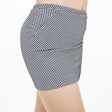 Women's Plaid Skirt,White/Black