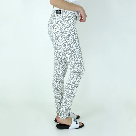 Women's Camo-Print Denim Pant,White/Grey