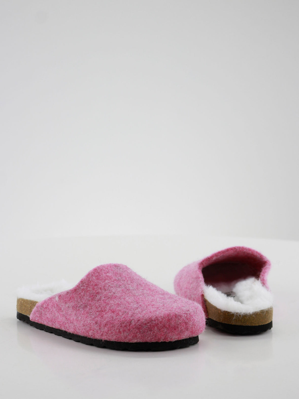 Image for Kids Girl Faux Fur Inside F Slippers,Pink 