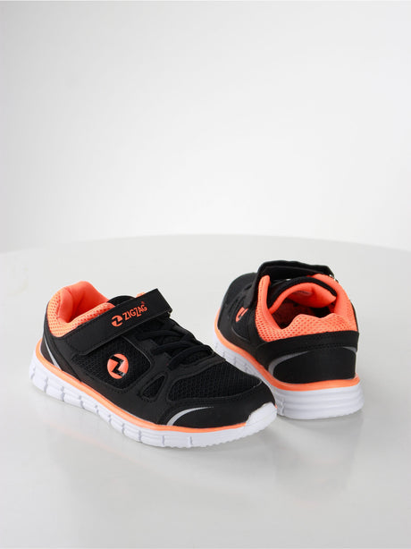Image for Kids Boy Textile Rubber Sport Shoes, Black/Orange