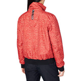 Women's Printed Long Sleeve Jacket,Brick