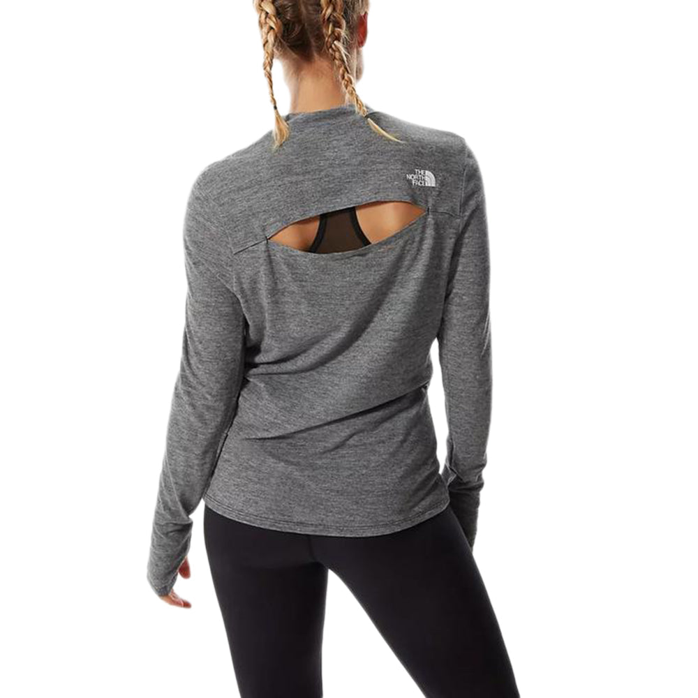 Women's Open Back Sport Top,Grey