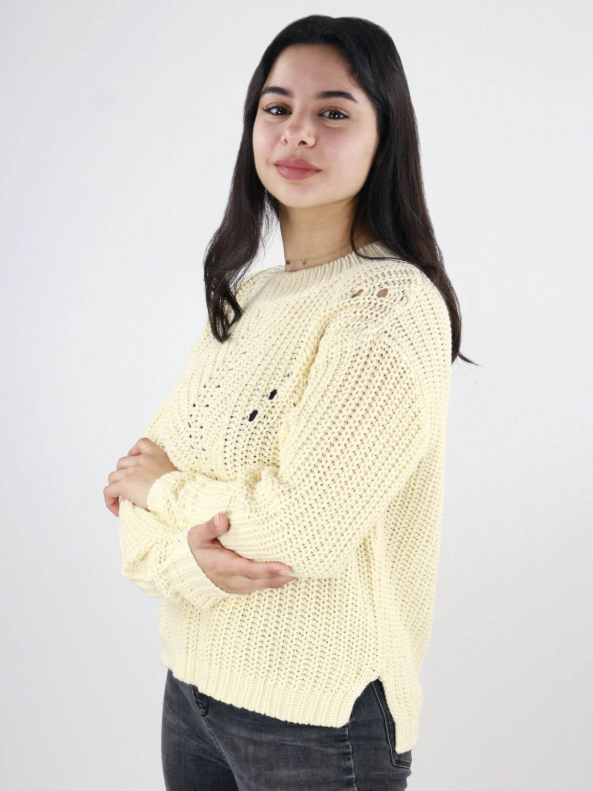 Women's Knitted Sweater,Beige