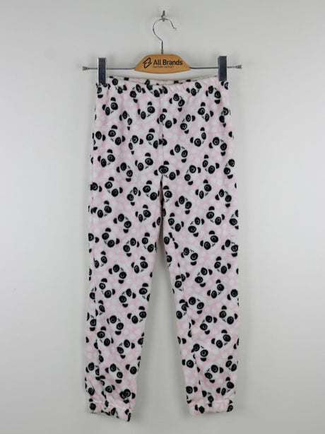 Image for Kids Girl Pandas Graphic Printed Sleepwear Set,White/Pink