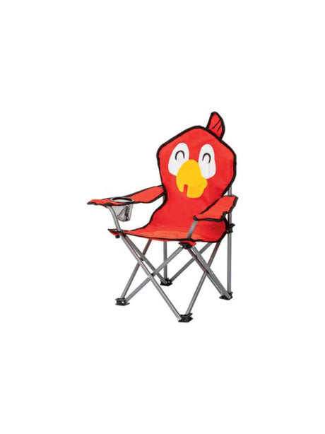 Kids' Camping Chair, Animal Design, Colorful, Red
