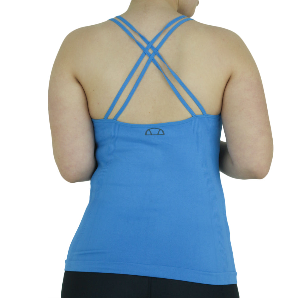 Women's Plain Sport Top,Blue