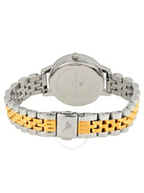White Dial Ladies Silver And Gold-Tone Watch