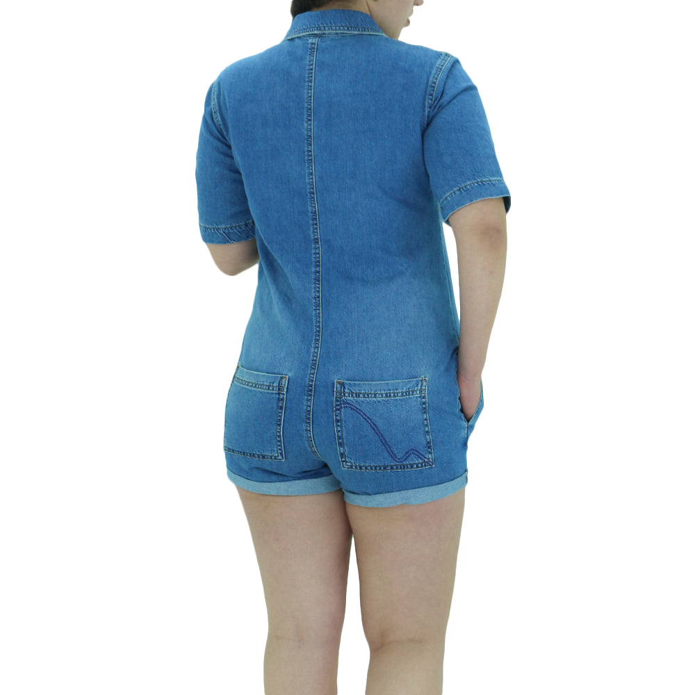 Women's Denim Jumpsuit,Blue