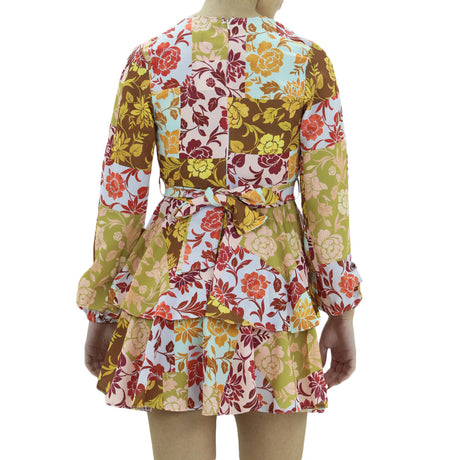 Women's Floral Ruffled Dress,Multi