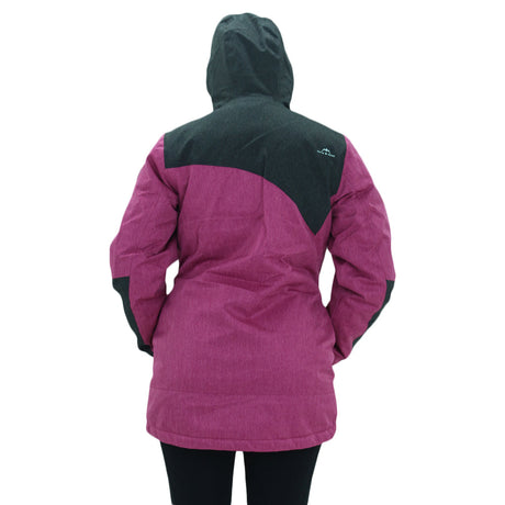 Women's Colorblock Fleece Jacket,Grey/Fuchsia