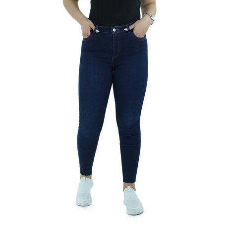 Women's Ripped Stretchy Jeans,Navy