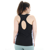 Women's Open Back Sport Top,Black