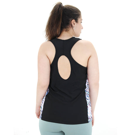 Women's Open Back Sport Top,Black