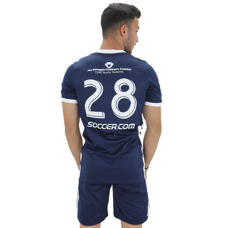 Men's Springs Soccer Club Number 28 T-Shirt,Navy