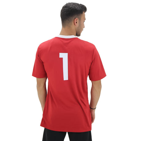 Men's V-Neck Graphic Print Sport Shirt,Red